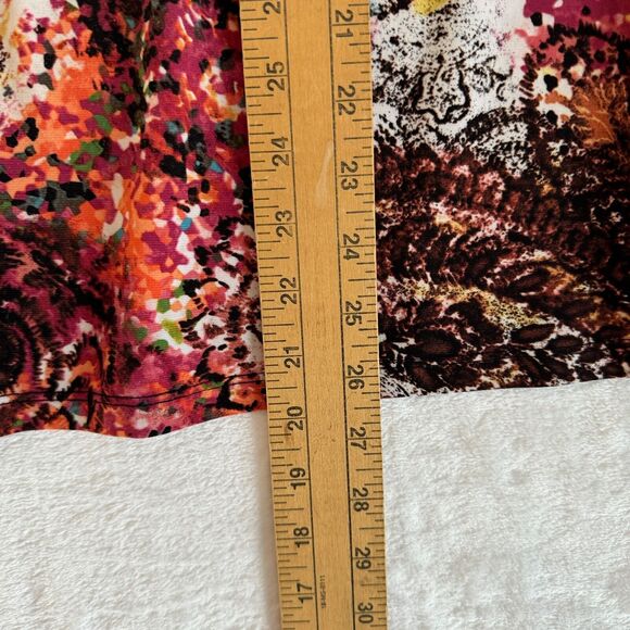 Jones Studio Women's Sleeveless Top Blouse Size 3X Orange/Pink Print V-Neck - Picture 5 of 5